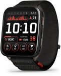 I&scaron;manusis laikrodis Garmin Venu&reg; X1, Juodos spalvos su pilko titano nugarėle ir juodos spalvos &bdquo;ComfortFit&ldquo; nailoniniu dirželiu