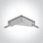 Pavir&scaron;inio magnetinių sistemų bėgelio MINI kampinis sujungimas, baltas, 42012AA/W