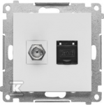 Kontakt Simon GN.ANTE."F"+RJ45 K.6 MATINĖ PILKA SIMON55
