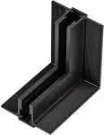 Užglaistomo magnetinės sistemos ZAMBELIS MAGNETIC 5MM bėgelio vertikalus kampinis sujungimas, matinės juodos sp., 2518