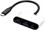 VALUE Ekranas Adapteris USB Typ C - HDMI, USB 3.2 Gen 1 Typ A, Typ C PD