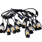 Realprices &Scaron;viesų girlianda, dekoratyvinės LED lempos, 10 vnt. sodo žibintų, 10 cm, 5 m