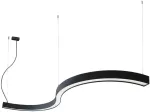 44W LED pakabinamas &scaron;viestuvas SEMI S, juodas, 3000K, 1500mm, DALI, 3921-0015-3-B-D3