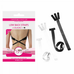 Bye Bra Flexible 3-Hook Low Back Bra Straps Juodas & Baltas Set