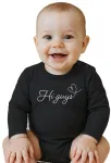 Kūdikių bodis su spauda New Baby Hi guys