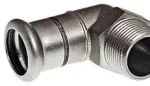 Aalberts integrated piping systemsBV VSH XPress RF 304 alkūnė 90 laipsnių - kampinis adapteris MN 22XR3/4 R2428.