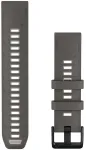 Garmin QuickFit 22 Watch Bands, Pebble Pilkas/Sidabrinis Pilkas Silicone