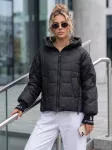 Moteri&scaron;ka juoda dygsniuota striukė West