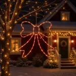 LED &scaron;viesos žarnos kaspinas LOVIISA 70 LED Raudona 50 x 51 cm