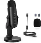 ZealSound USB kondensatorinis mikrofonas su Plug&Play, garsumo valdymu, ASMR įra&scaron;ams ir podcast K66