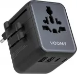 Voomy universalus kelioninis ki&scaron;tukų adapteris 2500 W su 3 USB-C ir 2 USB-A prievadais Y628
