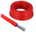 Hdgs 2x1 mm&sup2; silikoninis ugniai atsparus laidas, 1m, raudonas
