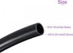 Sourcing map lanksti pvc žarna kabelių apsaugai kabelis 4.5 mm 5.5 mm ilgio juoda