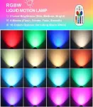 Aonesy Lava lempa su spalvas keičiančia Led lava lempa su nuotoliniu valdymu 37 cm lava lempa baltas vanduo baltas va&scaron;kas lava lempa naktinė lemputė dovana Kalėdoms gimtadieniui