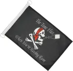 Az Flag - pirato vėliava su romu, skirta valtims - 45 x 30 cm - naudojimui lauke - pirato kaukolės vėliava, pagaminta i&scaron; poliesterio su plastikiniais žiedais