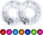 Pllype 2 Led vaiki&scaron;kų žibintų pakuotė, Usb įkraunami stipinų žibintai, Ip65 atsparūs vandeniui, Led su 7 spalvomis, 18 &scaron;viesos režimų i&scaron;manios indukcijos vaikų priedams