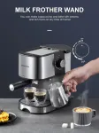 Vinato Espresso kavos aparatas, 15 barų espresso ir cappuccino aparatas su greito pa&scaron;ildymo funkcija, kavos aparatas su pieno putojimo funkcija ir garų lazdele, dvigubo i&scaron;ėjimo filtro laikiklis ir 2 filtrai