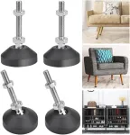 Perfettsell m8 x 50 reguliavimo varžtai, 4 vnt. rinkinys, reguliuojamos kojelės, reguliuojamo auk&scaron;čio varžtas, 20&deg; pakreipti i&scaron;lyginimo varžtai, galvanizuotas reguliavimo varžtas, m8 ma&scaron;inos kojelė, jungties kojelės stalo baldams
