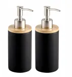 Keraminis dozatorius 400 ml metalinis siurblys muilo želė juodas 2 vnt.