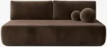 Mebel Elite I&scaron;skleidžiama sofa ARVETO, 207 cm, ruda, veliūrinė