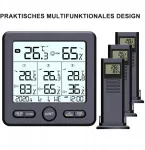 Skaitmeninė Orų Stotis su Lcd Ekranu, Termometru ir Laikrodžiu
