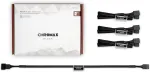 Noctua Na-sec1 chromax.juodas, 3 kontaktų/4 kontaktų ilginamieji kabeliai (30 cm, juodi)
