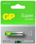 4x Alkaline baterijos mažos Aaa Lr3 Gp Super G-tech 1.5v