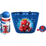 Disney Dviračių rinkinys Spiderman (krep&scaron;elis, butelis Vanduo, varpelis)