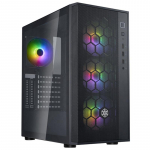 &bdquo;SilverStone Fara R1 PRO V2 Midi&ndash;Tower&ldquo;, grūdintas stiklas &ndash; juoda