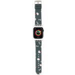 Apyrankė Apple Watch 1 / 2 / 3 / 4 / 5 / 6 / SE / 7 / 8 (38 / 40 / 41 mm) Hello Kitty Strap Heads & Bows Pattern (HKAWMPSAPSK) juodos spalvos