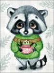 Hobilt Cute Racoon 15х20 Deimantinio Paveikslo komplektas Cs2701