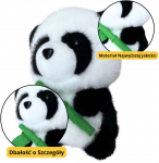 Lean Toys Pliu&scaron;inis žaislas panda su bambuku 18 cm