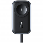 Indukcinis įkroviklis Apple Watch Usams CD245 2-in-1 su 1200mAh i&scaron;orine baterija + USB-C laidu, titano spalvos