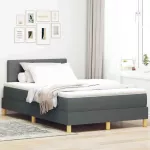 LED Čiužinio Lova Tamsiai pilka 120 x 200 cm audinys