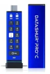 USB atmintinė iStorage datAshur PRO+C 128GB Mėlyna (IS-FL-DA3C-256-128)