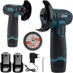 Realprices Kampinis &scaron;lifuoklis 3 akumuliatorinis 12V mažas galingas be&scaron;epetėlinis 2xAku 76 mm