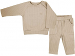 Baby T-shirt with long sleeves and sweatpants Koala Bello beige, size 62 (3-6m), 62 (3-6m)