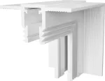 Užglaistomo magnetinės sistemos ZAMBELIS MAGNETIC 5MM bėgelio vertikalus kampinis sujungimas, matinės baltos sp., 2518-W
