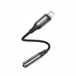 &bdquo;Yesido&ldquo; kabelis &bdquo;Audio YAU45 Lightning-3.5mm Aux Female&ldquo;, 30 cm, Juodas / Juodas