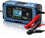 Qoltec Inteligentna mikroprocesorinis kroviklis 12V 15A | Prostownik su funkcija naprawy | AGM GEL LiFePO4 | 9- stopniowe ładowanie