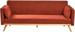 Beliani I&scaron;skleidžiama sofa ASAA, raudona