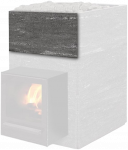 Malkinės pirties krosnelės - TULIKIVI KINOS 20 NOBILE, papildoma i&scaron;orinės pakuros apdailos plok&scaron;tė