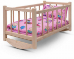 Wooden doll bed-cradle with bedding Baby Mix bears
