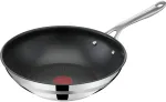 Tefal Wok keptuvė E31019, 28cm, nerūdijantis plienas, titano neprideganti danga, indukcinė, Thermo-Signal