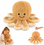 Lean Toys Pliu&scaron;inis a&scaron;tuonkojis su tampriais čiuptuvais, smėlio spalvos, 30 &times; 20 &times; 20 cm