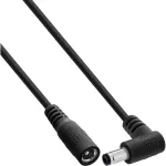 Schneider Electric InLine&reg; maitinimo laidas DC prailginimo kabelis, kampinis ki&scaron;tukas, 5,5 x 2,5 mm, juodas, 5 m