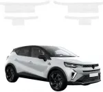 GrizzGlass Balta techninė danga HeavyDuty Baltas ant slenksčių, skirtų Renault Captur (2024-2026) [4in1] (GRZ21890)