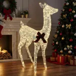 3D Kalėdų elnias LOVIISA 200 LED &Scaron;ilta balta 96 x 40 x 140 cm
