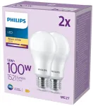 Philips Lemputė 100W A65 E27 x2, 13 W, 100 W, E27, 1521 lm, 15000 h, &Scaron;ilta balta