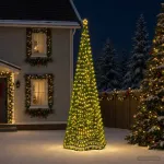 LED blizganti kalėdinė eglutė su smeigtuku EKENAS 500 cm